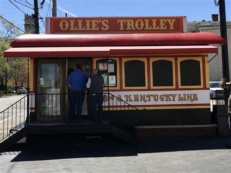 Ollie's trolley restaurant - I was downtown this week and discovered that Ollie's was gone. I only ate there once, maybe a few years ago. I can't think of many other restaurants that gave me the same time-warp feel. The old patterned carpet, vintage restaurant furniture, low-tech ordering situation, cash only, etc.